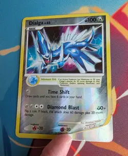 Dialga 4/100 Pokemon TCG - Reverse Holo Majestic Dawn - **Holo Peeling**HP/DMG - Image 5