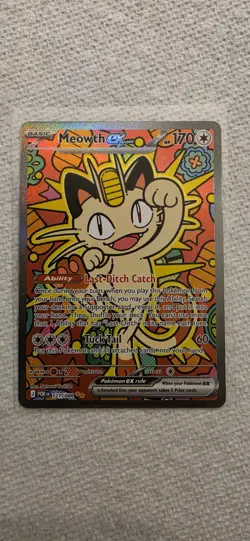 Pokemon TCG Meowth ex 121/088 Mega Evolutions Perfect Order - Image 1