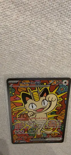 Pokemon TCG Meowth ex 121/088 Mega Evolutions Perfect Order - Image 3