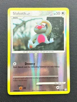 Slakoth 99/123 - Pokemon TCG 2007 - Mysterious Treasures - Reverse Holo - LP - Image 1