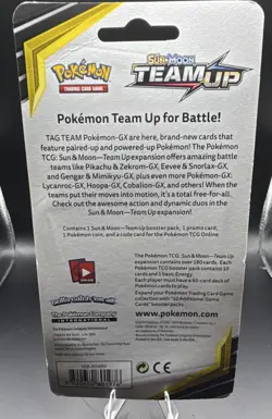Pokemon TCG Sun & Moon Team Up Booster Pack Pikachu Promo & Coin - Image 2