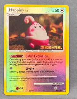 LP+ Reverse Holo Happiny 052/123 Promo Burger King Promos Pokemon Yuka Morii - Image 1