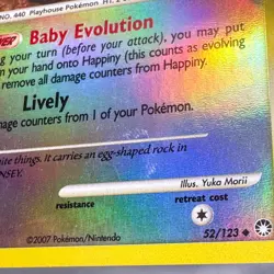 LP+ Reverse Holo Happiny 052/123 Promo Burger King Promos Pokemon Yuka Morii - Image 5