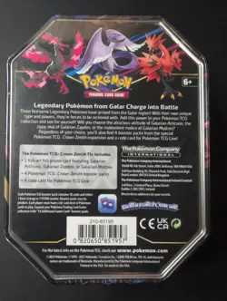 Crown Zenith Tin [Galarian Moltres] - Pokemon TCG - 4 Packs & promo *SEALED* - Image 2