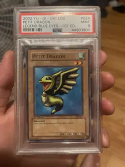 Yu-Gi-Oh! Petit Dragon LOB-024 1st Edition Psa 9 Mint Legend Of Blue-eyes - Image 1