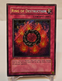 Ring of Destruction PGD-000 Secret Rare 1st Edition Yugioh 1958 - Image 1