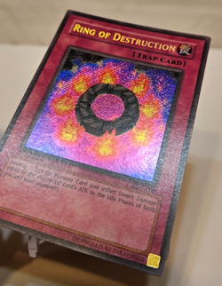 Ring of Destruction PGD-000 Secret Rare 1st Edition Yugioh 1958 - Image 2