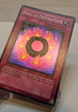 Ring of Destruction PGD-000 Secret Rare 1st Edition Yugioh 1958 - Image 3