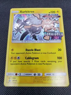 Xurkitree SM116 Holo Forbidden Light Prerelease Promo Stamped Pokemon Card NM/LP - Image 2