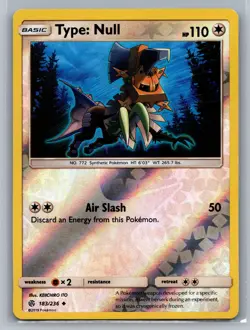 Type: Null SM - Cosmic Eclipse #183/236 Uncommon,Reverse Holo Pokemon Card - Image 1