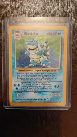 Pokemon Card Blastoise 2/102 4th Print Holo Rare Base Set 1999-2000 WOTC - Image 1