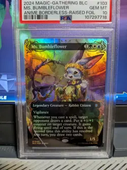 Ms. Bumbleflower (Borderless) (Raised Foil) Commander: Bloomburrow Foil - Image 1