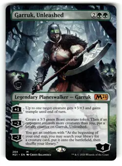 Garruk, Unleashed (Borderless) 284 Mythic Core Set 2021 Magic: The Gathering NM - Image 1