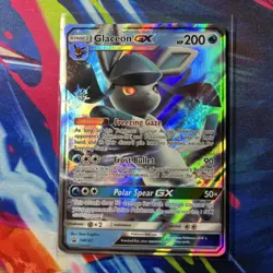 POKEMON Glaceon GX SM147 Black Star Promo Ultra Rare Holo TCG MP - Image 1
