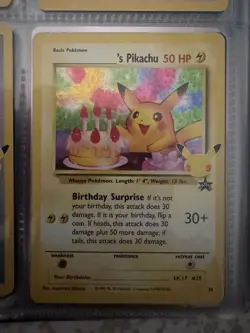 Pokemon Celebrations Birthday Pikachu #24 Black Star Promo Holo NM - Image 1