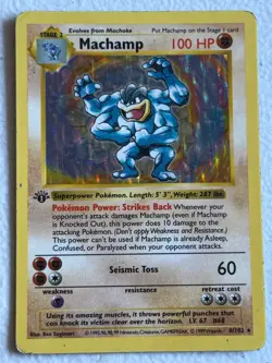 Machamp (Base Set Shadowless) 8/102 Holo Rare Deck Exclusives - Image 1