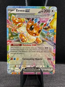 Eevee ex 075/131 Holo Double Rare Prismatic Evolutions Pokemon Near Mint - Image 1
