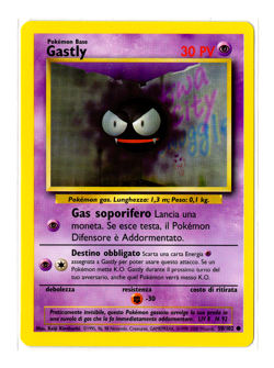 Gastly Base Set 50/102 Regular 1st Edition Common- TCG POKEMON AUS NM/M - Image 1