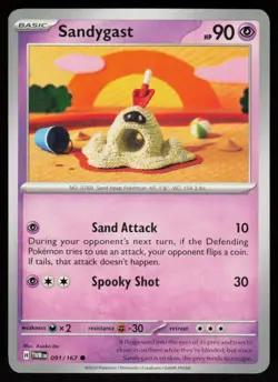Sandygast 091/167 Common Twilight Masquerade Pokemon Near Mint - Image 1