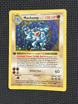 Machamp - 8/102 - Holo Rare - 1st Edition - (Shadowless) DMG, English Pokemon - Image 1