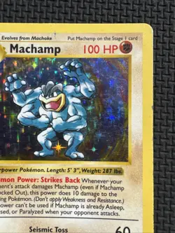 Machamp - 8/102 - Holo Rare - 1st Edition - (Shadowless) DMG, English Pokemon - Image 3