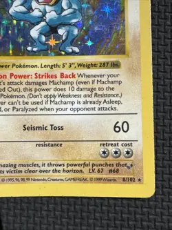 Machamp - 8/102 - Holo Rare - 1st Edition - (Shadowless) DMG, English Pokemon - Image 4