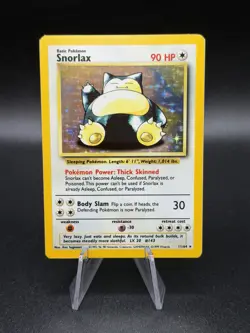 Snorlax 11/64 Rare Holo Pokemon NO SYMBOL ERROR Lp/nm Bad Cut PA1M - Image 1