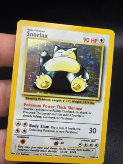 Snorlax 11/64 Rare Holo Pokemon NO SYMBOL ERROR Lp/nm Bad Cut PA1M - Image 2