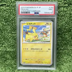 Pikachu 2023 JP SV-P Promo Gym Event Campaign 120/SV-P PSA 9 - Image 1