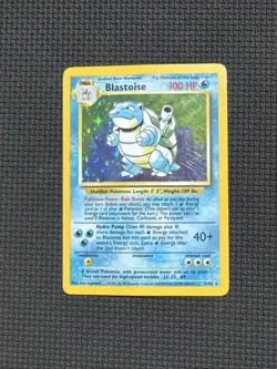 Pokemon Vintage Blastoise 2/102 Base Set Holo Damaged WotC 1999 - Image 1