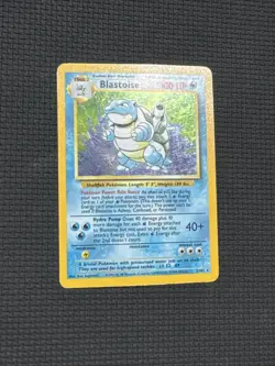 Pokemon Vintage Blastoise 2/102 Base Set Holo Damaged WotC 1999 - Image 2