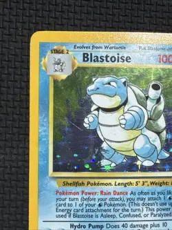 Pokemon Vintage Blastoise 2/102 Base Set Holo Damaged WotC 1999 - Image 3