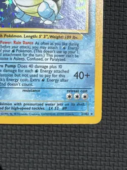 Pokemon Vintage Blastoise 2/102 Base Set Holo Damaged WotC 1999 - Image 5
