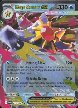 Mega Starmie ex 021/088 Double Rare Perfect Order Pokemon Near Mint - Image 1