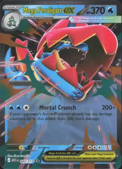 Mega Feraligatr ex 043/217 Double Rare Ascended Heroes Pokemon Near Mint - Image 1