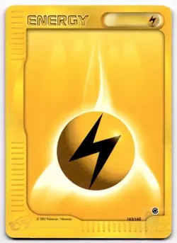 Lightning Energy 163/165 Expedition Base Set Pokemon Moderately Played - Image 1