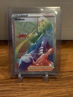 Pokemon Card Wallace 208/195 Rainbow Rare Silver Tempest Near Mint - Image 1
