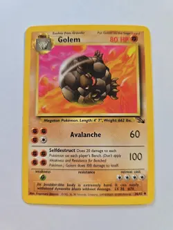 1999 WoTC Pokemon TCG Fossil- Golem 36/62 Regular Base Set - Image 1