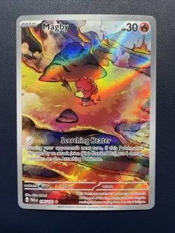 1x Magby 186/182 Illustration Rare Paradox Rift Pokemon toploaded Fast Shipping! - Image 1