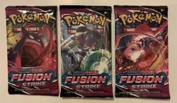 x3 Pokemon TCG Fusion Strike Booster Packs - Image 1