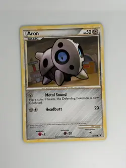 ARON 42/90 COMMON HGSS UNDAUNTED POKEMON LIGHTLY PLAYED - Image 2