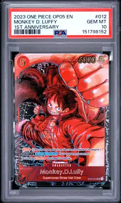 2023 ONE PIECE OP05-AWAKENING OF THE NEW ERA #012 MONKEY D. LUFFY PSA 10 - Image 1
