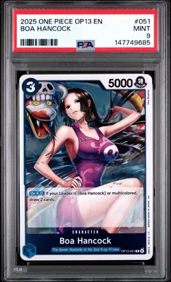 2025 ONE PIECE OP13-CARRYING ON HIS WILL #051 BOA HANCOCK PSA 9 FOIL - Image 1
