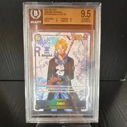 Bandai One Piece CCG Sabo Alt Art Secret Rare OP13-120 EN 2025 BGS 9.5 - Image 1