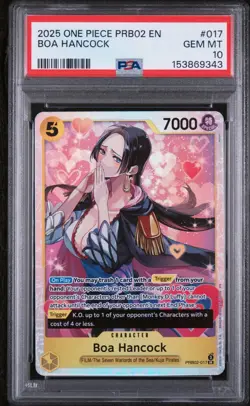 2025 ONE PIECE THE BEST VOL. 2 #PRB02-017 BOA HANCOCK SUPER RARE PSA 10 - Image 1