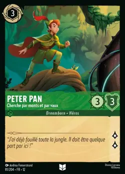 Lorcana - Peter Pan - Cherche par monts et par vaux - MINT/NMINT - FR - FOIL - Image 1