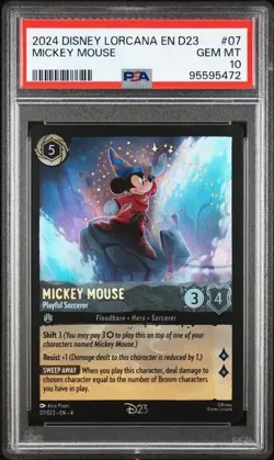D23 Expo 2024 Disney Sorcerer Mickey Mouse Lorcana TCG Promo PSA 10 - Image 1
