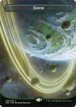 Forest (#244) - Foil Extended Art Unfinity LP MTG - Image 1