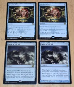 MTG 4x Rare Artifact DEADLOCK TRAP & SPINE OF ISH SAH - Image 1