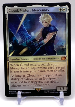 MTG: Final Fantasy (FIN): Cloud, Midgar Mercenary (FOIL) Mythic #0427 - Image 1